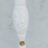 Halogen floor lamp from the 60s in marble ceramic and brass