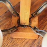 Art Deco suspension, 4-light chandelier with opaline globe, ceiling lamp.