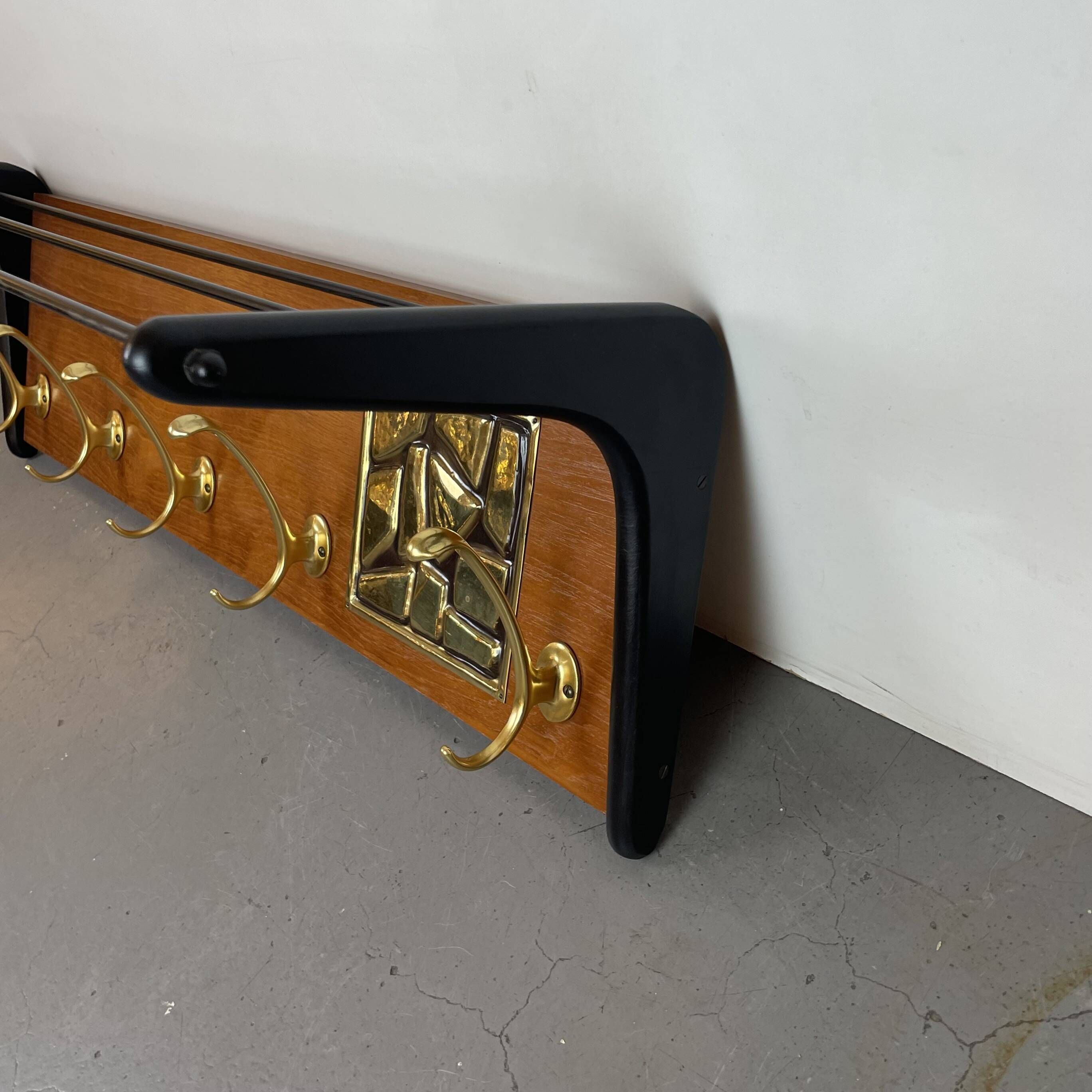 Wall Coat Rack Boomerang by A. Hendrickx for Belform, Belgium, 1950s