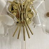 Murano glass flower wall light, Italy 1970