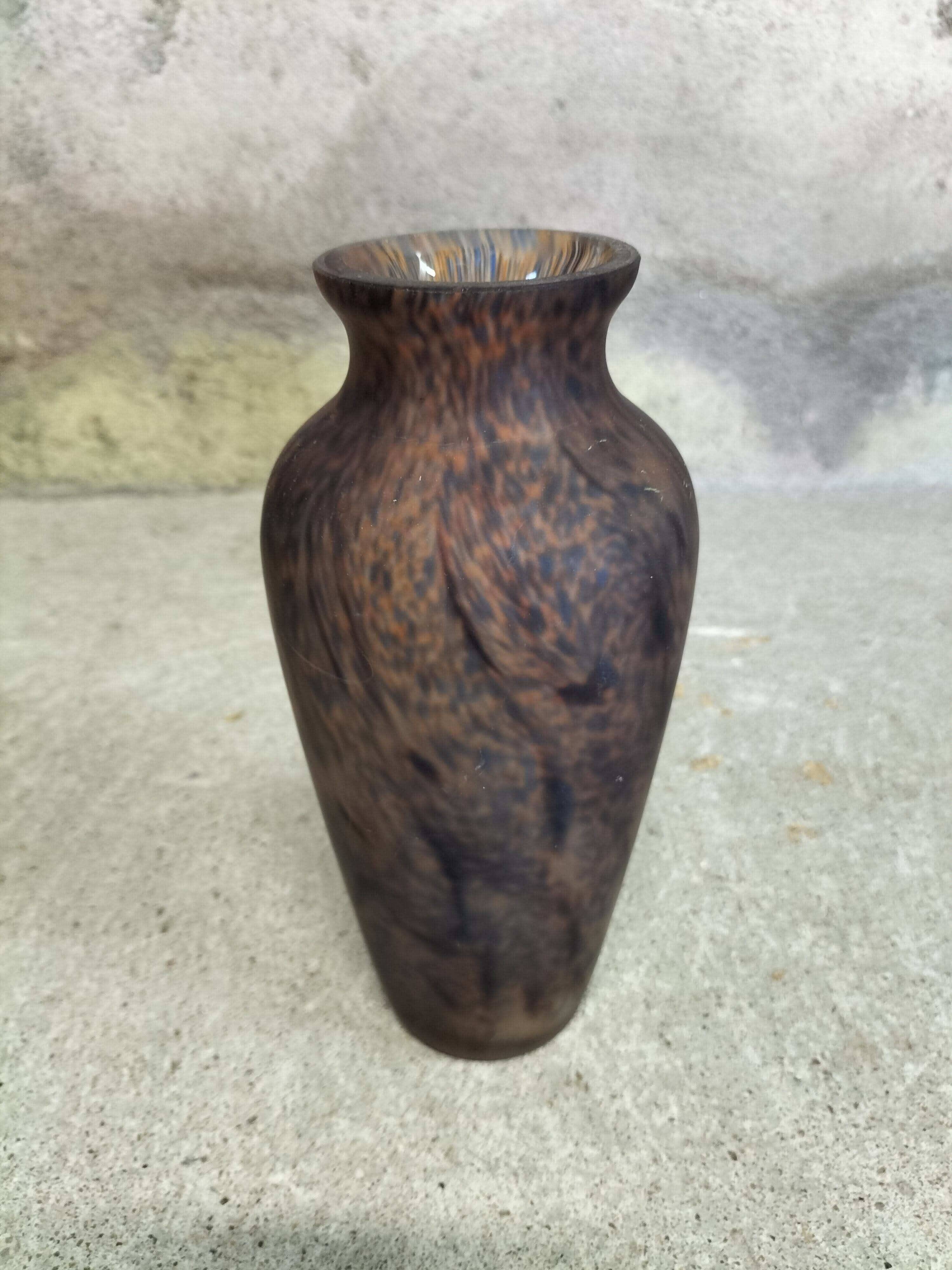 Vase verre soufflé, verrerie de Vianne