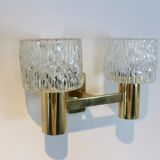 Sophisticated pair of brass wall lamps 1970s