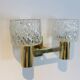 Sophisticated pair of brass wall lamps 1970s