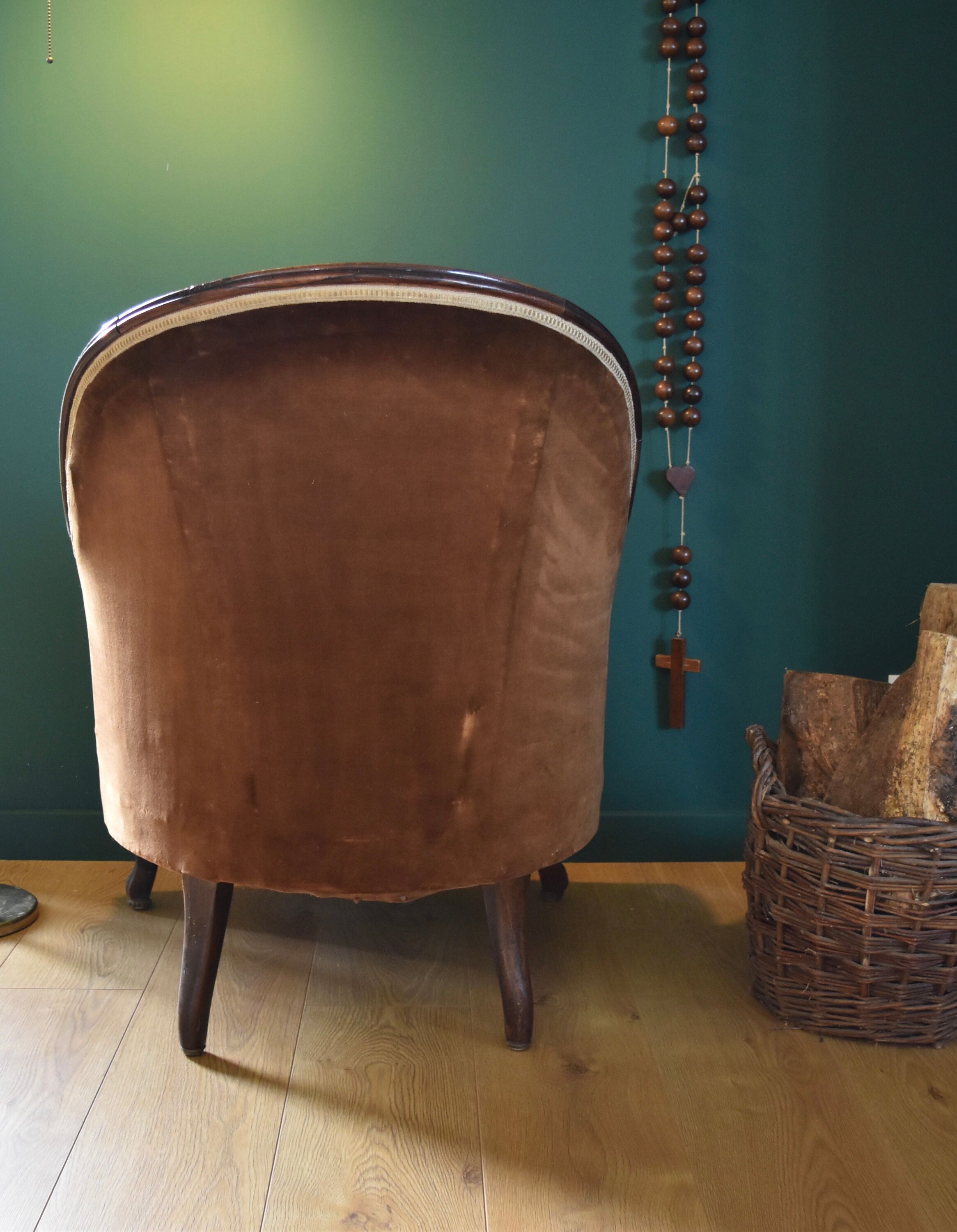 Fauteuil crapaud chocolat