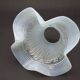 French vintage pale blue opaque glass replacement shade with frilled edge.