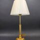 Bronze Gilt Bouillotte Lamp with Pleated Shade