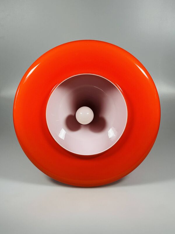 1960s/70s UFO Ceiling Lamp Hanging Lamp by Doria Leuchten Glass Space Age
