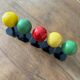 Patère murale boule en bois vintage