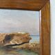Framed oil painting fisherman L. Garcin
