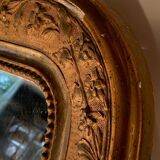 Miroir louis philippe, cadre bois sculpté doré