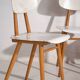 Chaises blanches vintage (vers 1960). Ensemble 3 pièces #1