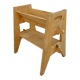 Light wood side table magazine rack