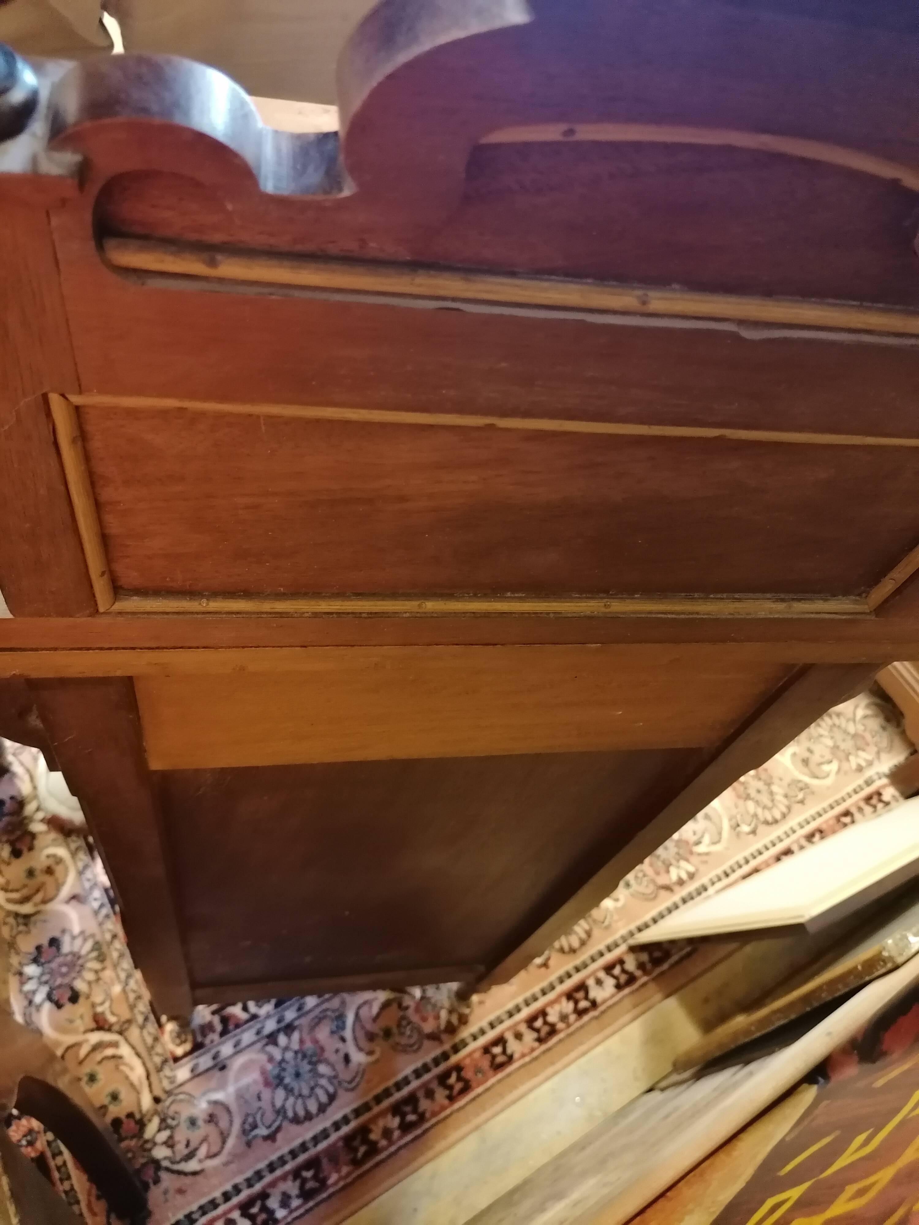 Art Nouveau marquetry bedside table