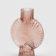 Vase en verre rose poudre 25cm