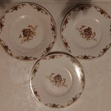 3 old Onnaing earthenware plates