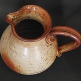 Pyrite stoneware pitcher signed Benoît Prudhomme workshop at the wind 20th century