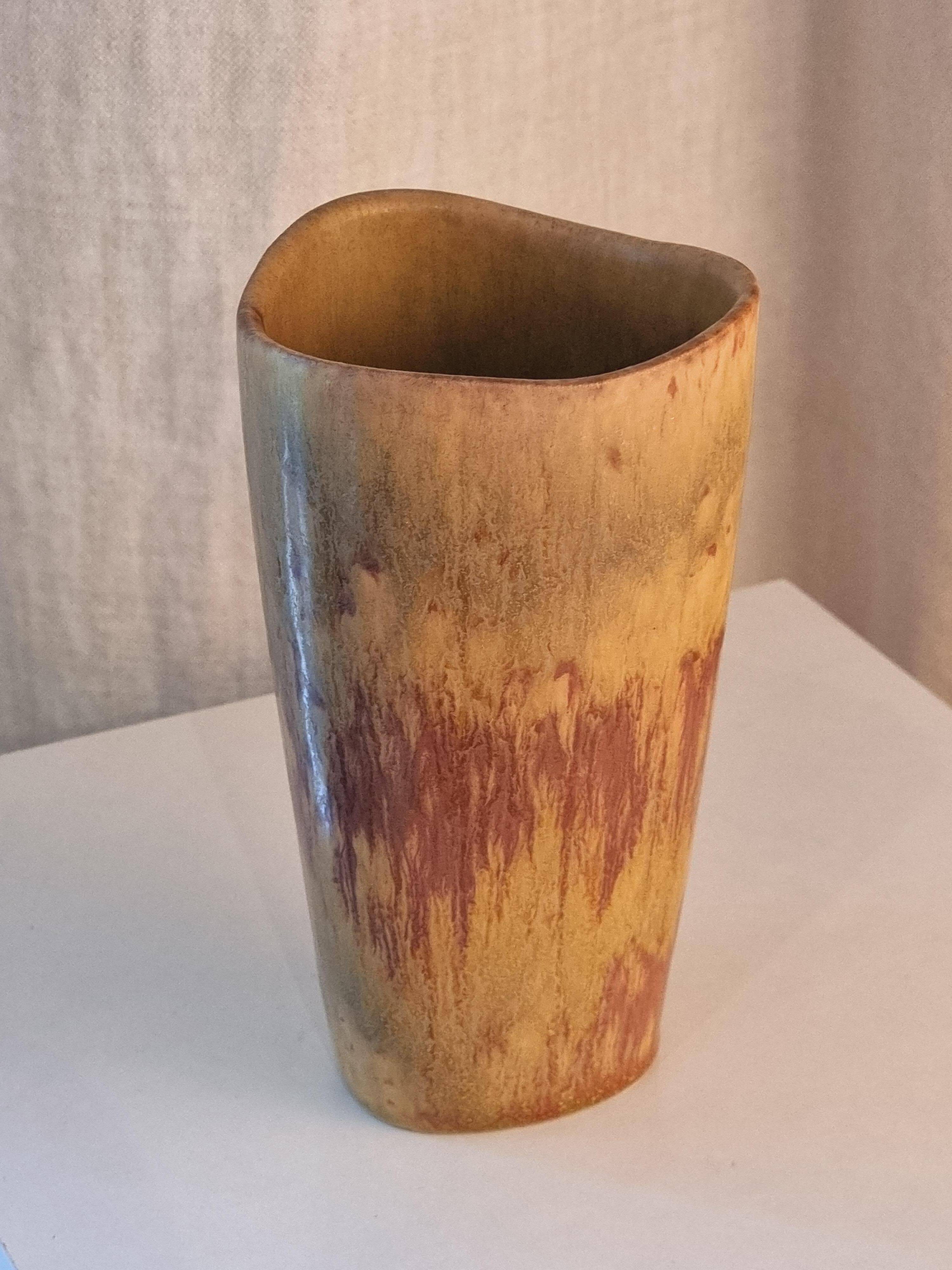 Gunnar Nylund, stoneware vase, Rörstrand, Scandinavian Modern / Midcentury