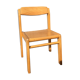 Chaise enfant maternelle vintage métal bois, années 70