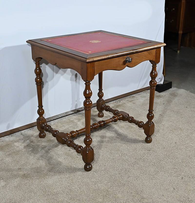 Small Solid Walnut Table, Louis XIII / Louis XIV style – Early 19th century