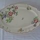 Oval dish Sarreguemines faience old flower decoration Strasbourg