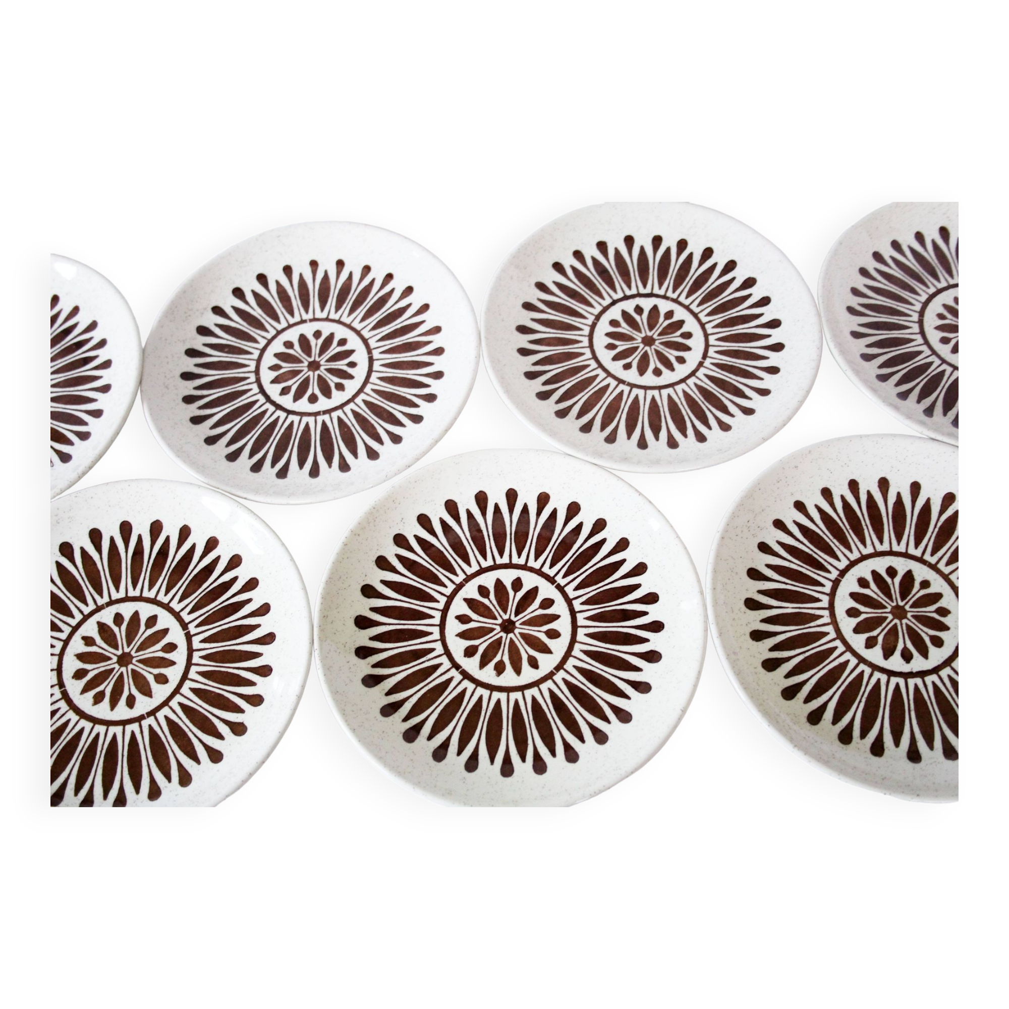 7 vintage ceramic plates, Biltons Staffordshire Ironstone 1970 England