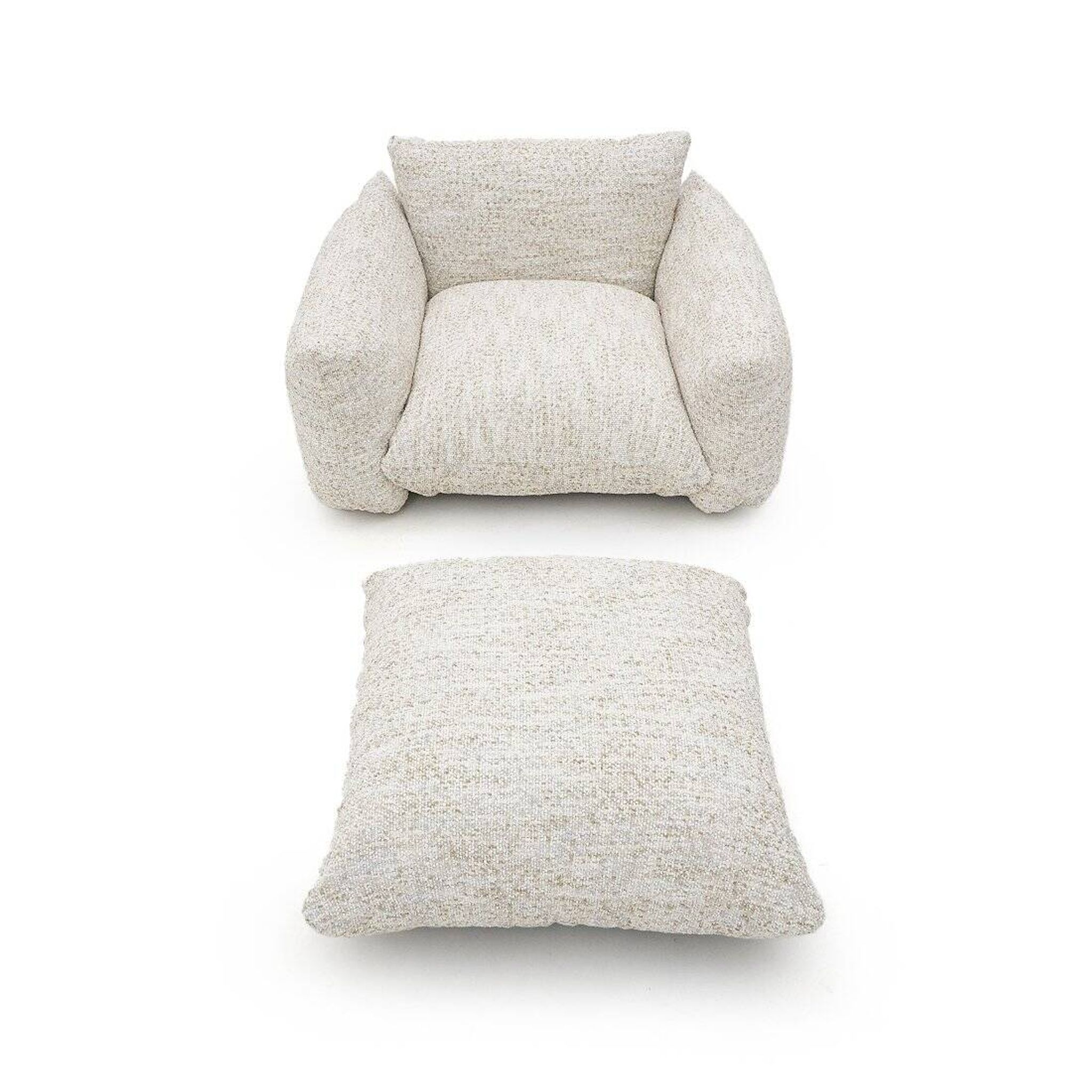 Marenco armchair set with ottoman by Mario Marenco for Arflex, 1970s