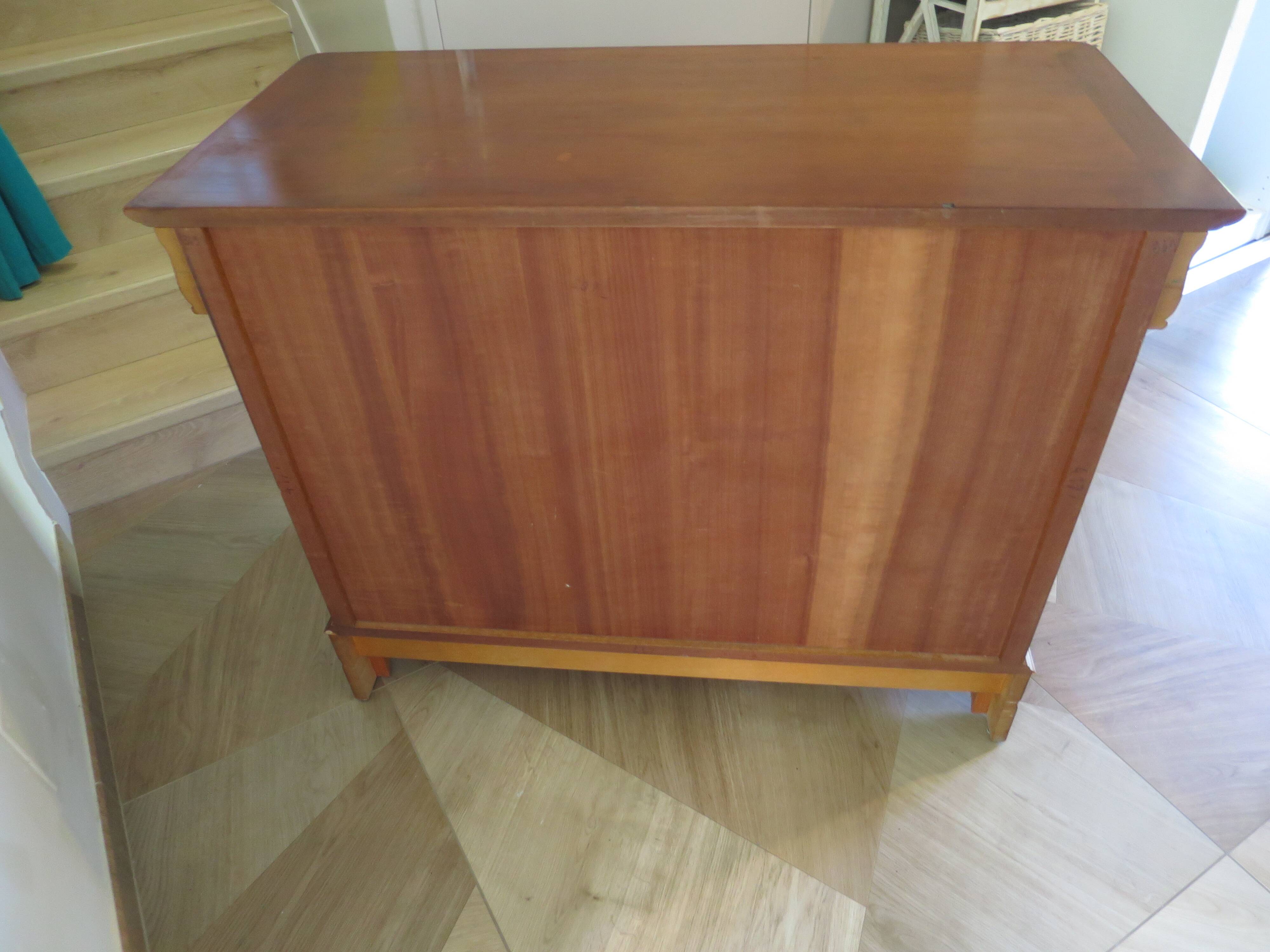 Beautiful Louis Philippe chest of drawers with 4 drawers - 3 locks - in cherry wood - 1980s