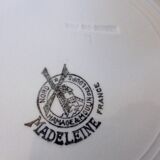 6 flat ironstone plates from Moulin des Loups and Hamage, Madeleine model