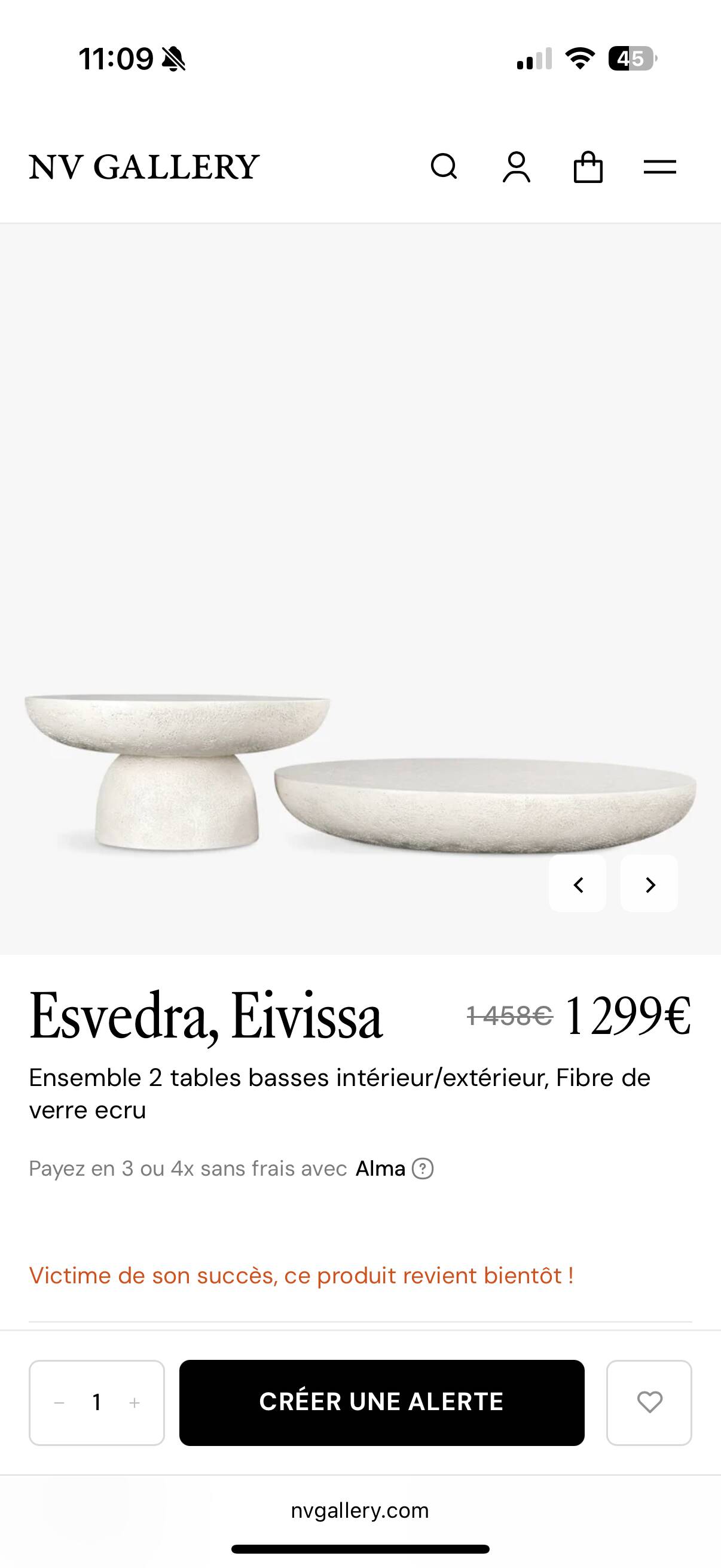 Tables Eivissa and Esvedra - NV Gallery