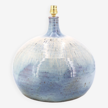 Sky blue ceramic lamp by Alain Magne, La Borne