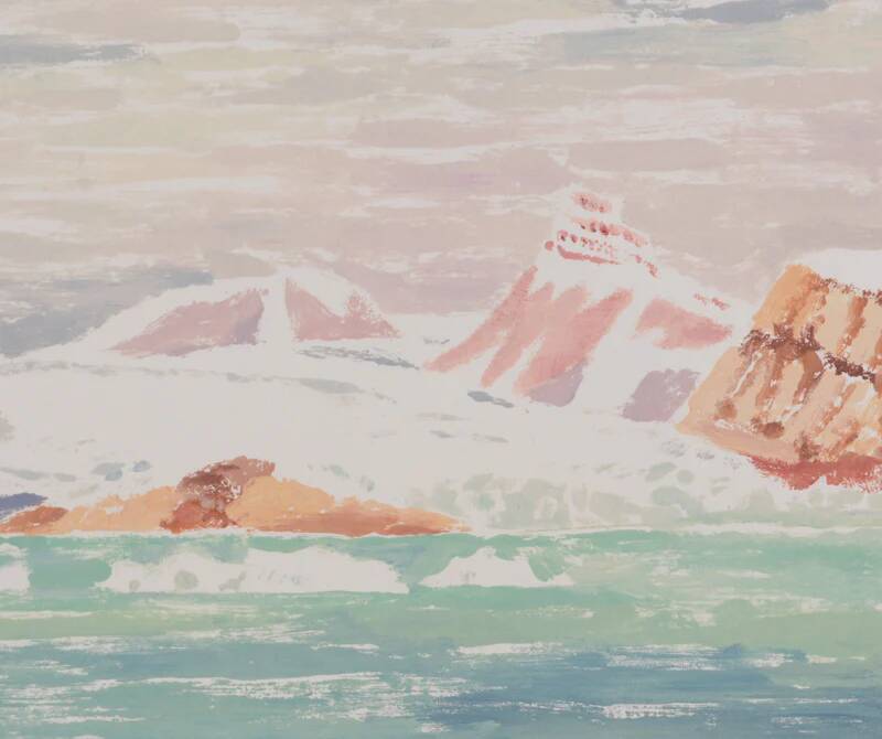 Camille COMBE: The glaciers of Spitsbergen, Original signed monotype