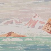 Camille COMBE: The glaciers of Spitsbergen, Original signed monotype