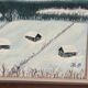 Swedish Oil on Canvas “Houses in the snow” by Nik 79 Vintage & Framed 35x30cm