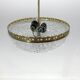 1960's Pressed Glass Pendant with Decorativ Rim, Czechoslovakia