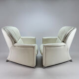 Set of 2 white leolux excalibur by jan armgardt, 1990s