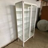Medical cabinet showcase metal and industrial glass vintage 1930