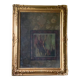 Antique gilded flower mirror, restoration