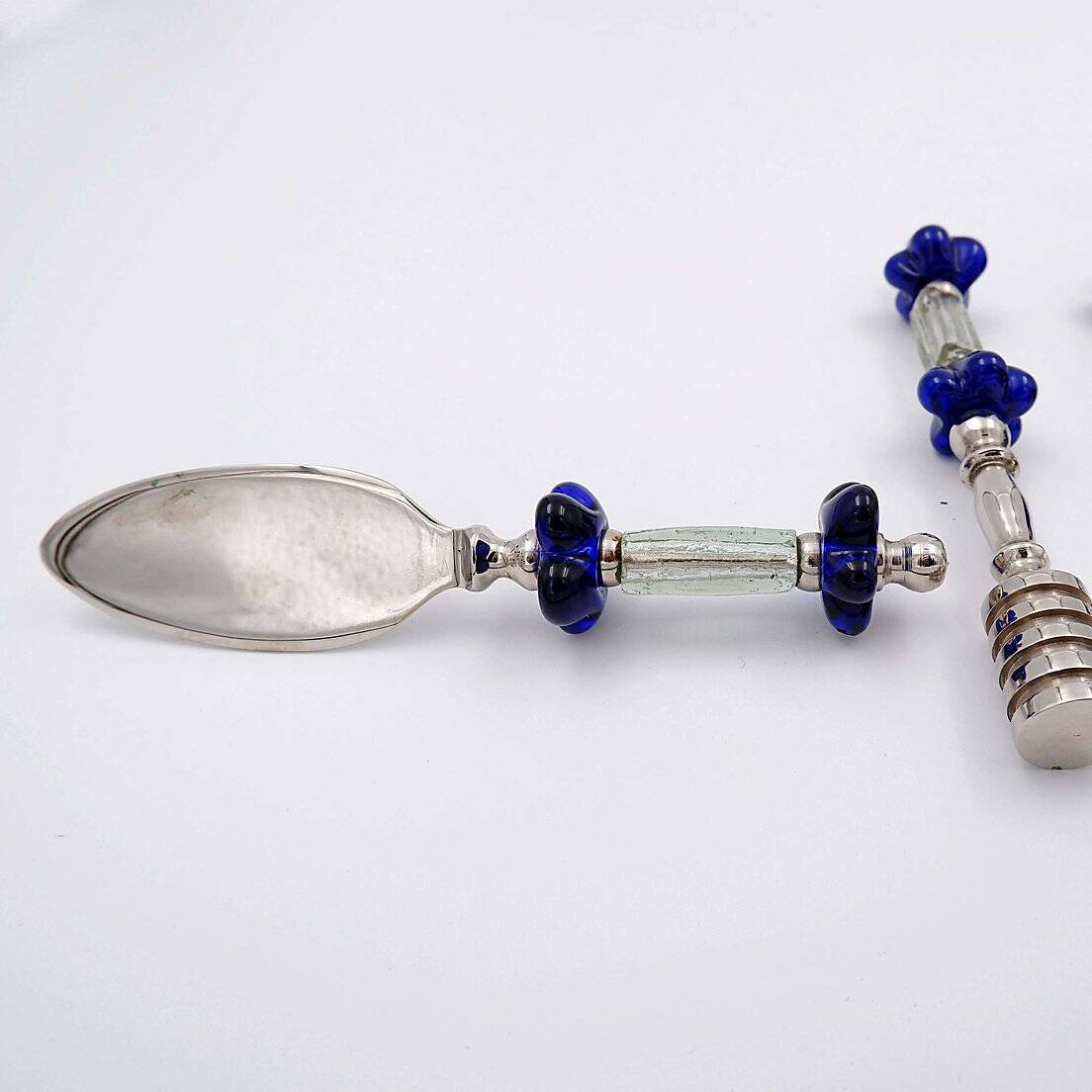 9-piece glass flower cutlery set