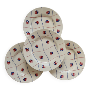 4 assiettes à dessert - gien