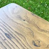 Farm table in raw wood