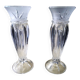 Pair of candlesticks or soliflores in Arques crystal Carthage model
