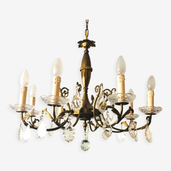 Chandelier with 8 lights 60, " Hollywood Regency "