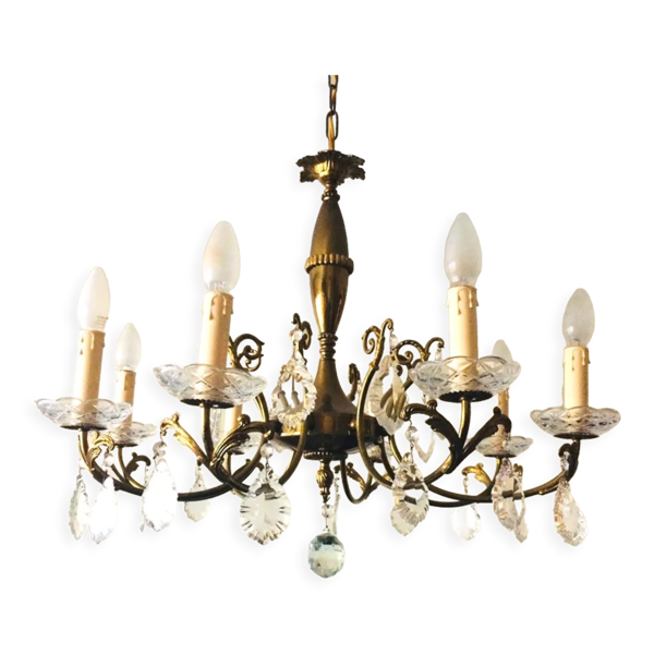 Chandelier with 8 lights 60, " Hollywood Regency