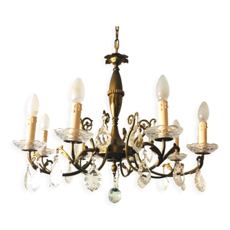 Chandelier with 8 lights 60, " Hollywood Regency "