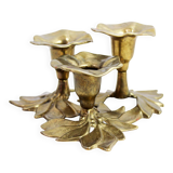 Brass flower candle holder