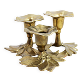 Brass flower candle holder
