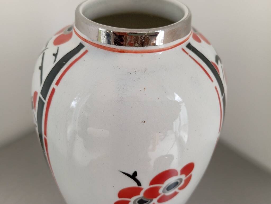 Paire de vases art déco faïence moulin des loups 1930