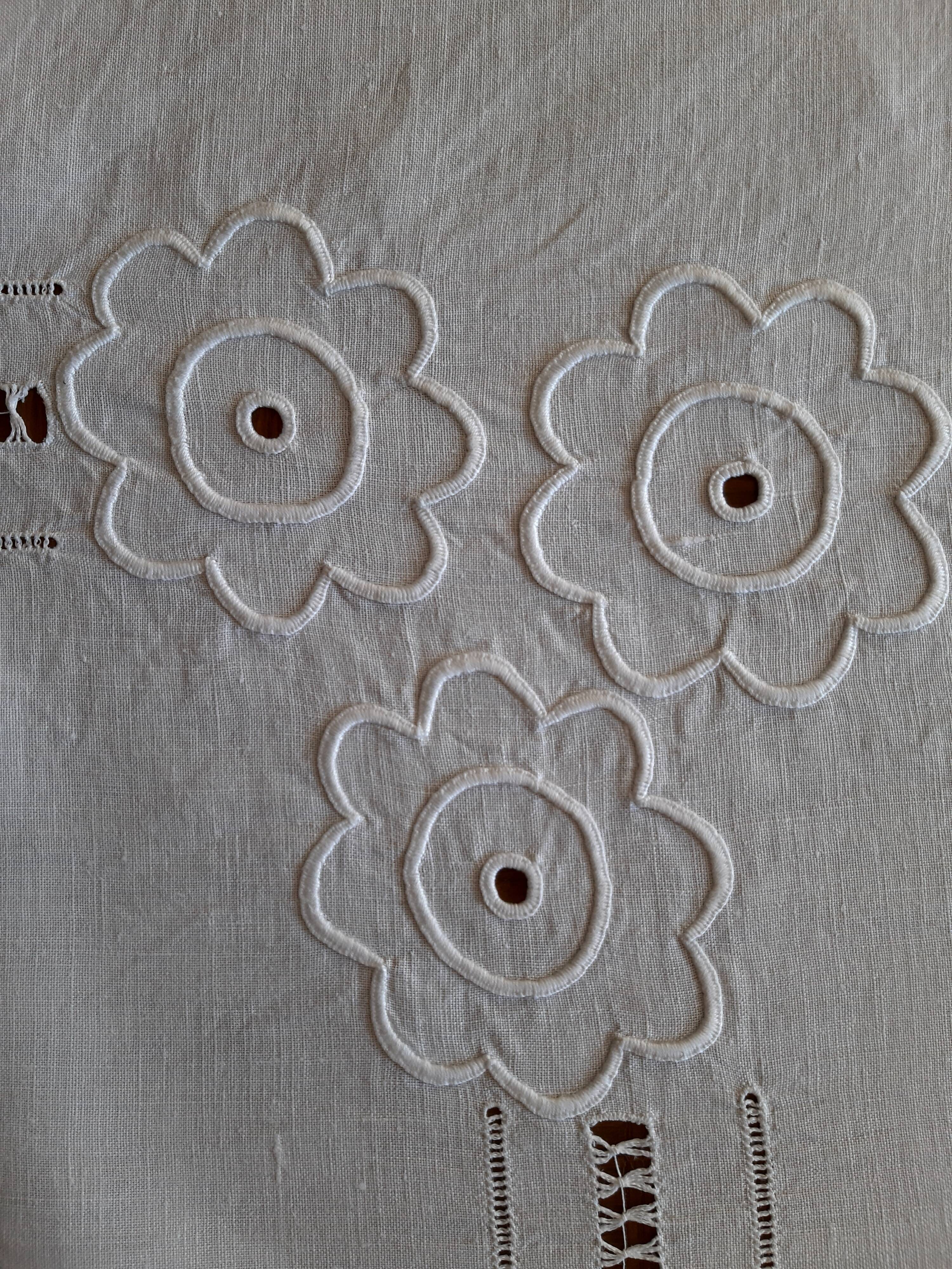 Old linen tablecloth