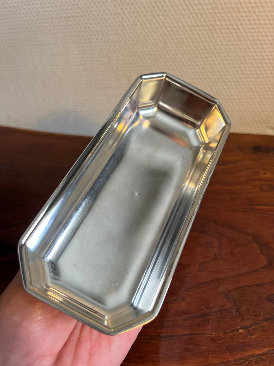 Silver-plated butter dish