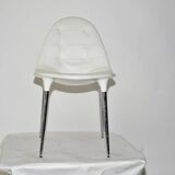 Chaise Caprice en cuir blanc Philippe Starck pour Cassina